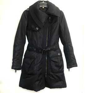 Burberry Puffer Trench Coat Black Made in Canada Sz 4